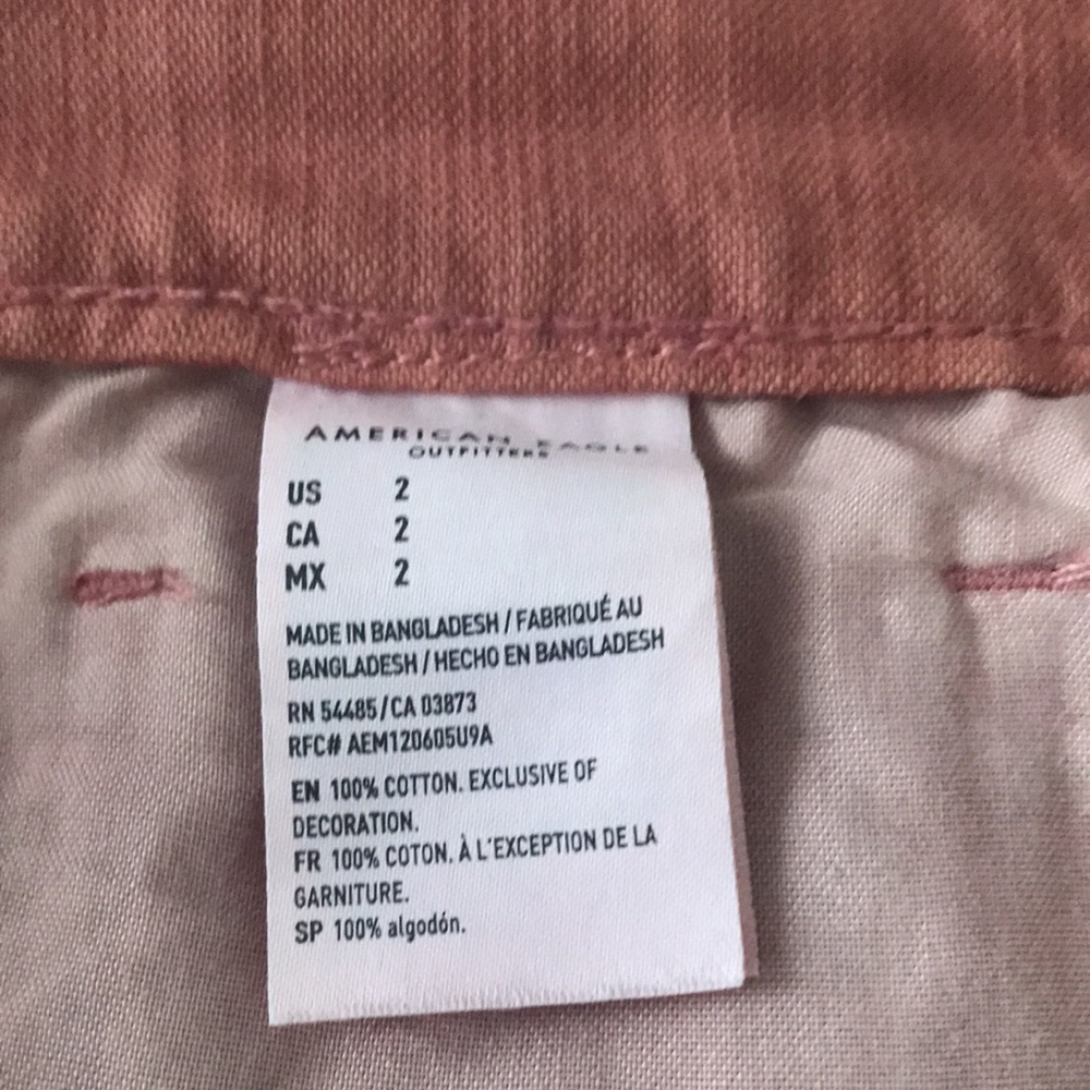 💕 American Eagle High Rise Mom Shorts Blush Size 2 - Picture 13 of 16